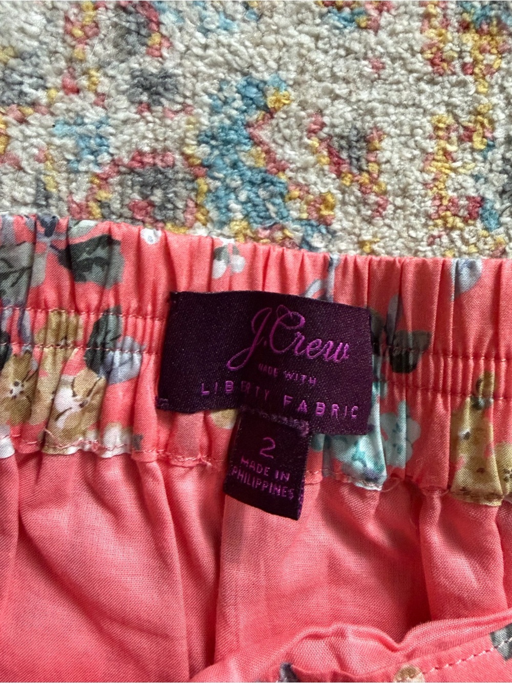 Jcrew Liberty pink floral cotton midi skirt - Picture 2 of 7